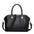Crocodile Pattern PU Suitcase Shell Bag with Internal Zipper Compartments - Black
