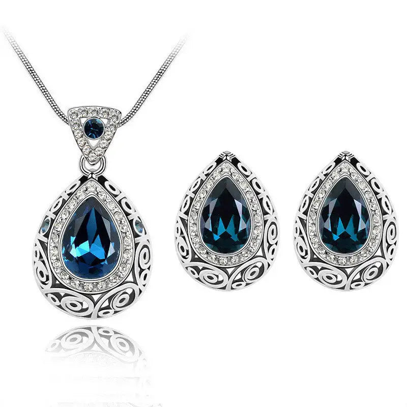 CrystalShield Necklace - Dark blue