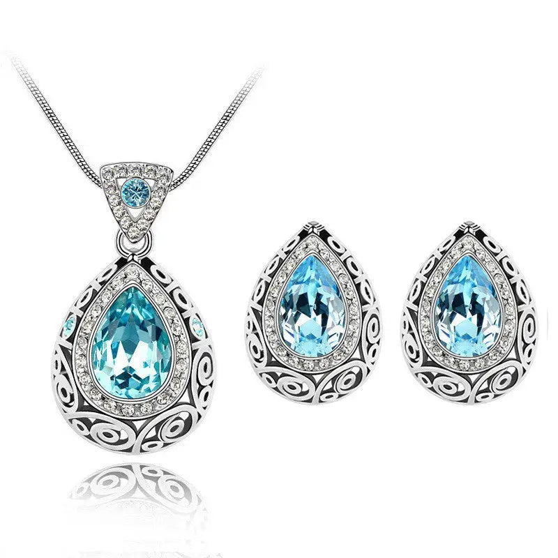 CrystalShield Necklace - Light blue
