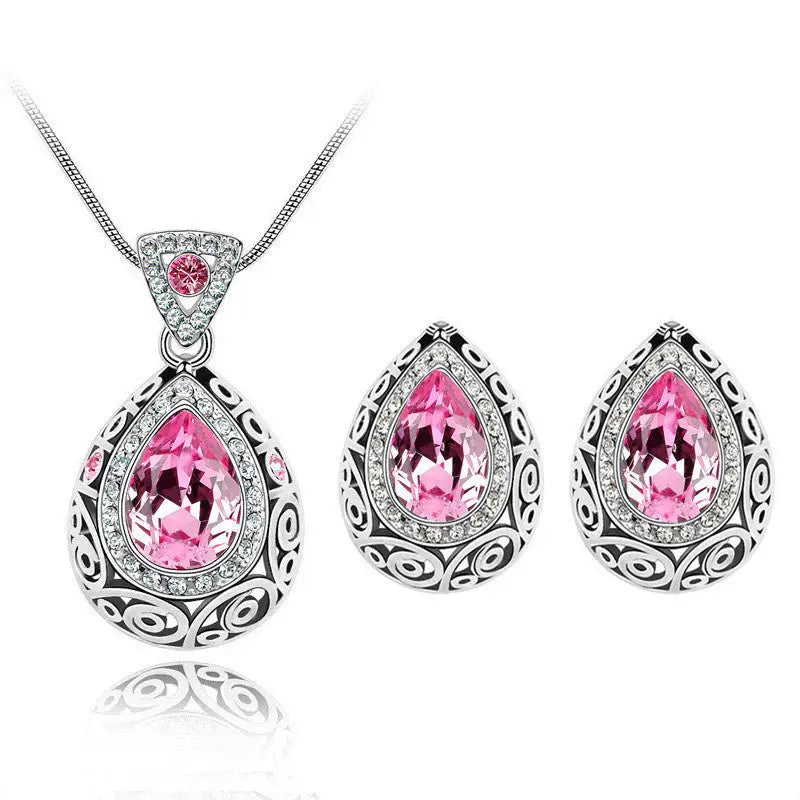 CrystalShield Necklace - Pink