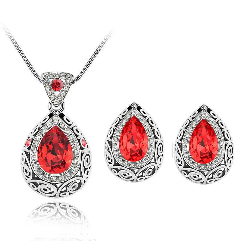 CrystalShield Necklace - Red