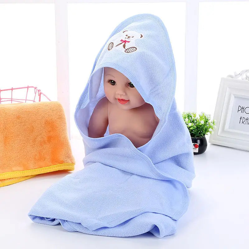CuddleSoft Baby Bath Towel - Ultra Gentle Comfort - White