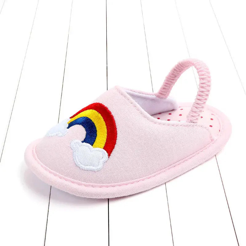 CuddleSteps: Non-Slip Baby Cotton Slippers - Rainbow / 11