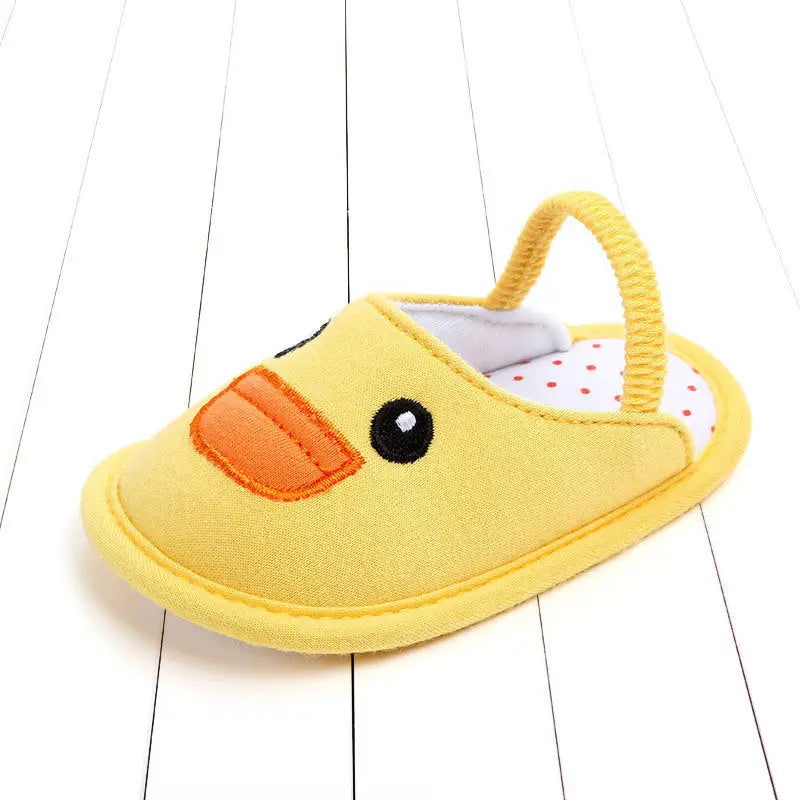 CuddleSteps: Non-Slip Baby Cotton Slippers - Yellow / 12