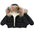 CuddleWrap: Hand-Stuffed Cotton Coat for Baby Girls - Black2 / 100cm