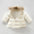 CuddleWrap: Hand-Stuffed Cotton Coat for Baby Girls - Creamy white / 110cm