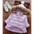 CuddleWrap: Hand-Stuffed Cotton Coat for Baby Girls - Light purple / 110cm