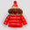 CuddleWrap: Hand-Stuffed Cotton Coat for Baby Girls - Red / 100cm