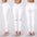 CurveCraft Women’s Ripped Jeggings with Bag Pocket - White / S