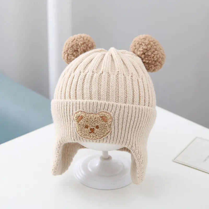 Cute Bear Baby Hat - Beige / 46cmto52cm