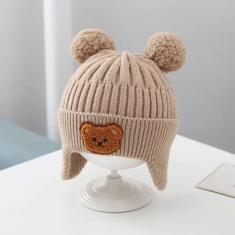Cute Bear Baby Hat - Khaki / 46cmto52cm