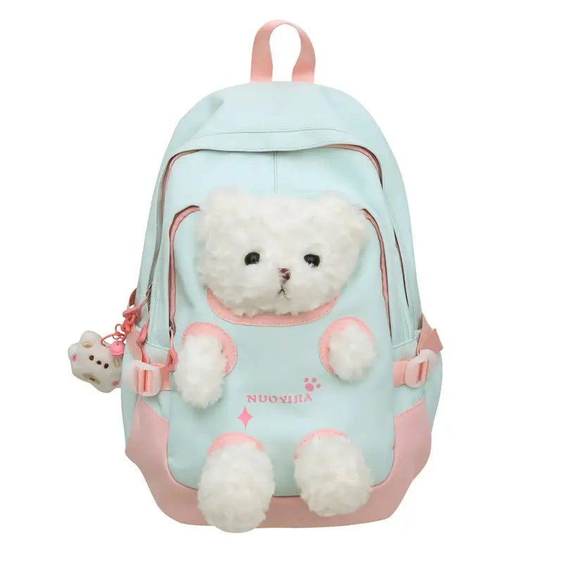 Cute Bear Schoolbag for Junior High and College Students