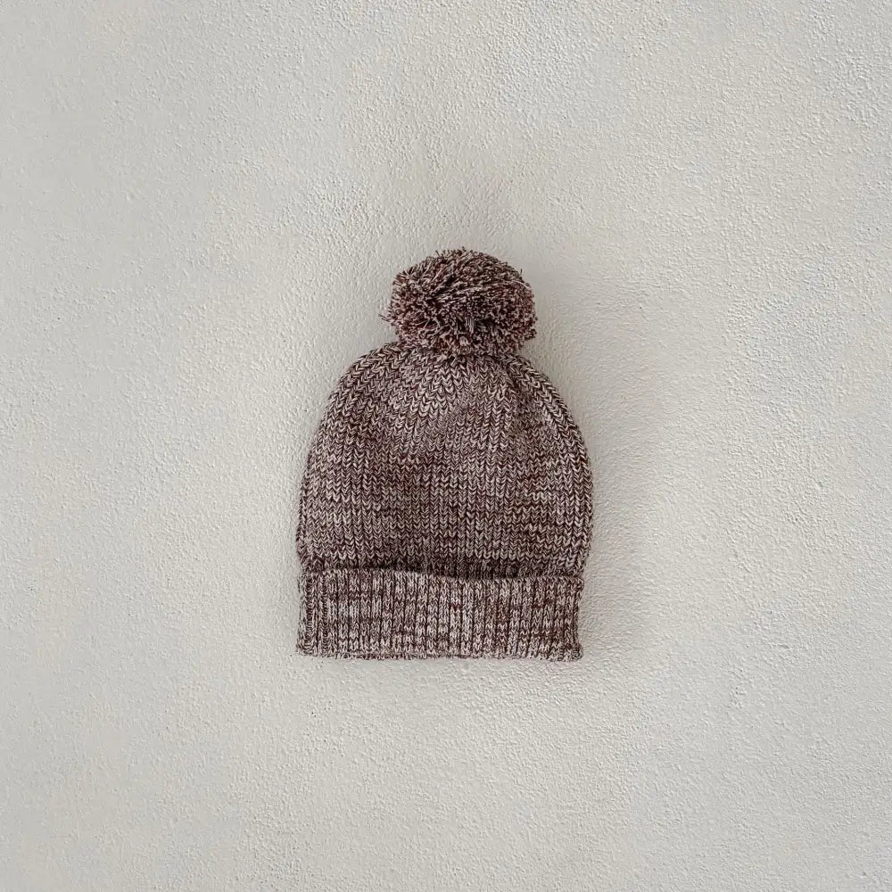 Cute & Cozy 3-Piece Set - Dark Brown Hat / 73CM