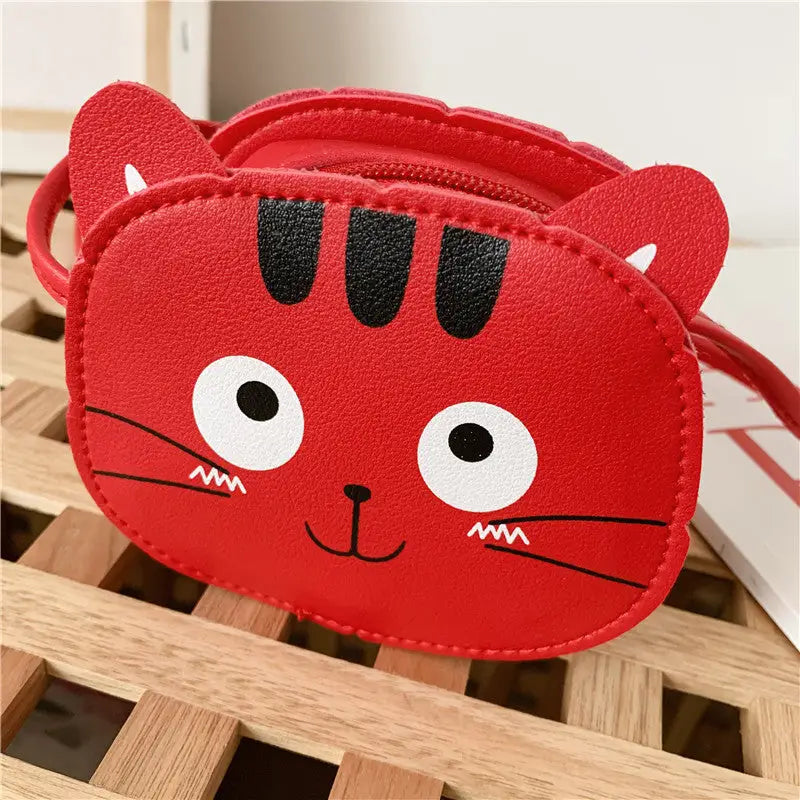 Cute One-Shoulder Messenger Bag - Red