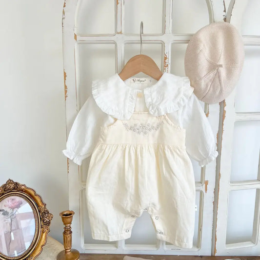CutieCrawl: Adjustable Baby Girl Suspender Romper