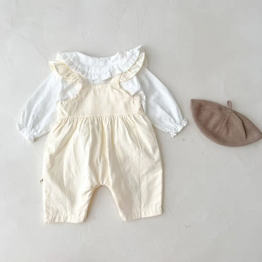CutieCrawl: Adjustable Baby Girl Suspender Romper