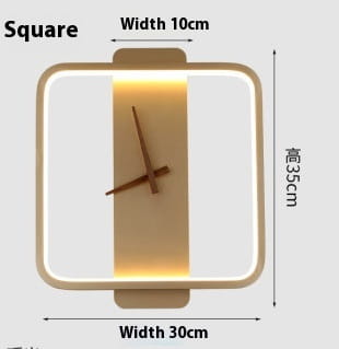 Nordic LED Wall Lamp in Gold or Black Round and Square Styles