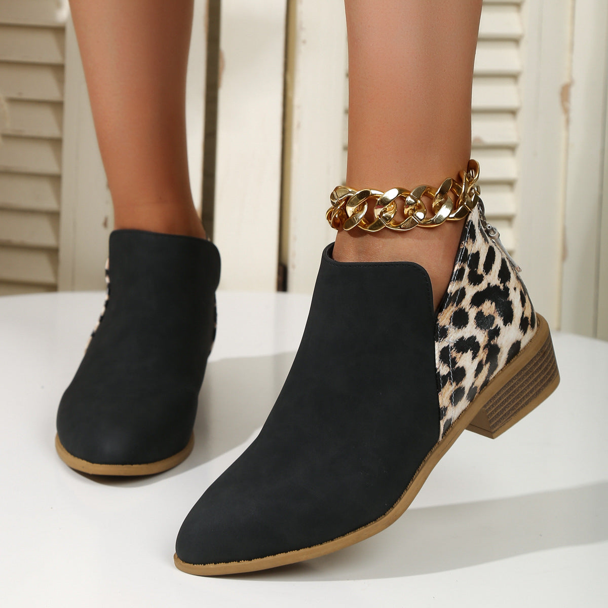 WildStride Women's Leopard Pointed Boots - LauBelle Brand