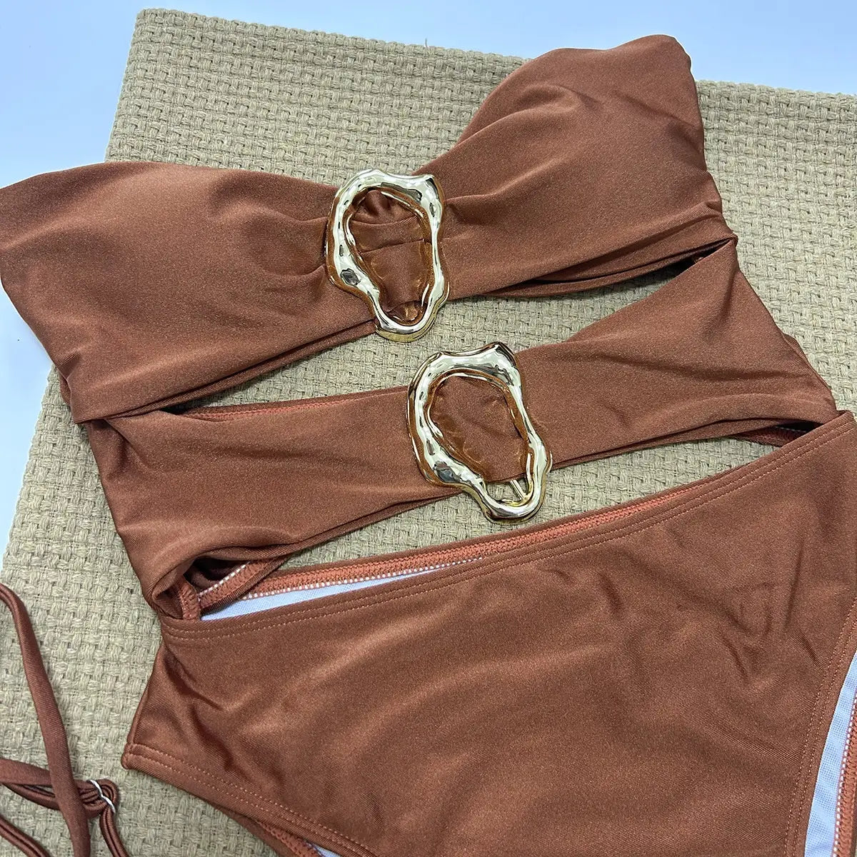 One-piece Swimsuit Sexy Bikini Women’s Solid Color