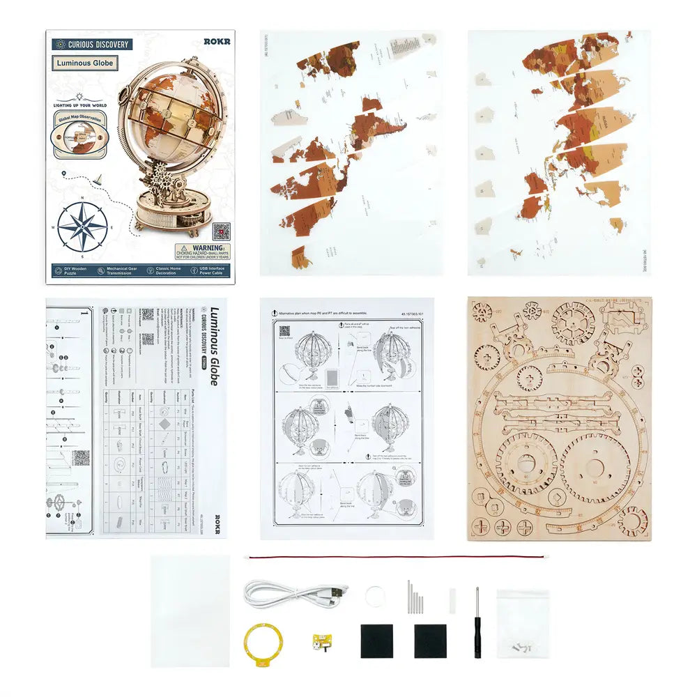 Robotime Wooden Robot Puzzle 180 Pieces Assembly Kit