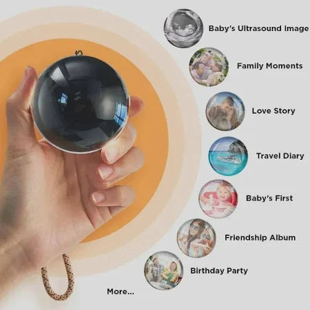 Fashionable And Personalized Electronic Ball Video Player 3D Video Crystal Ball DIY Memory Art Glass Ball Lamp Spherical Pixel Display 2.7inchs Screen 4GB Videos Player For Gift - LauBelle