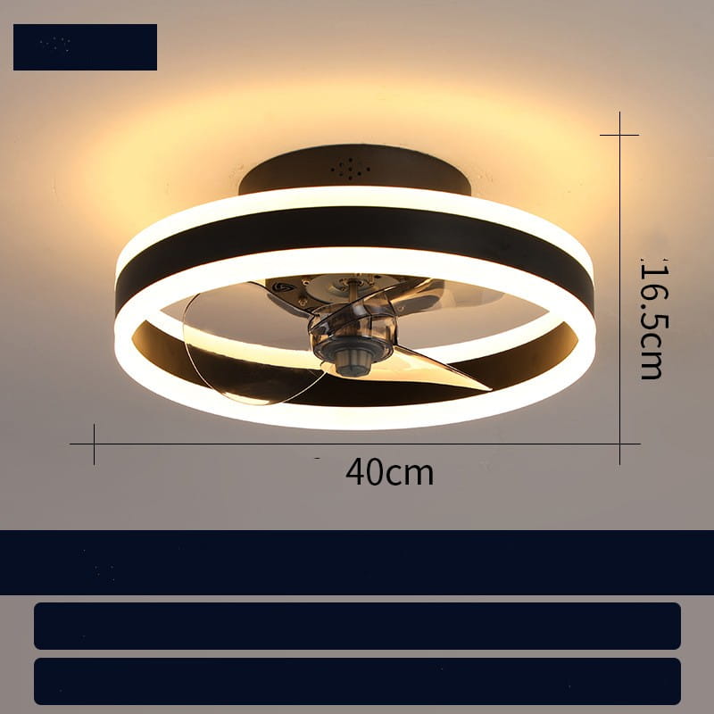Modern Ceiling Fan with Tri Color Dimming and Remote Control