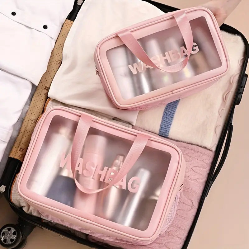 Matte Double Layered Washing and Stimulating Bag Set Large and Medium