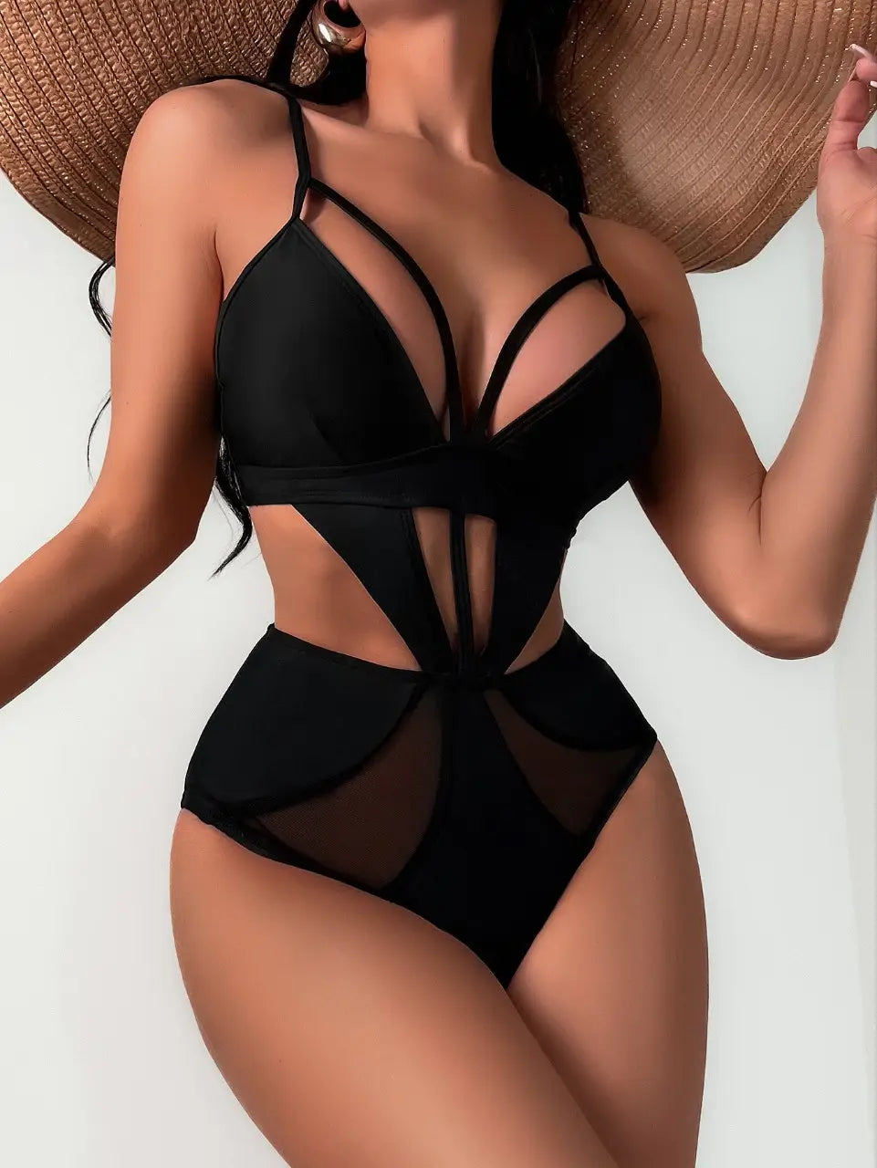 Women’s Plain Cloth European And American One-piece Swimsuit