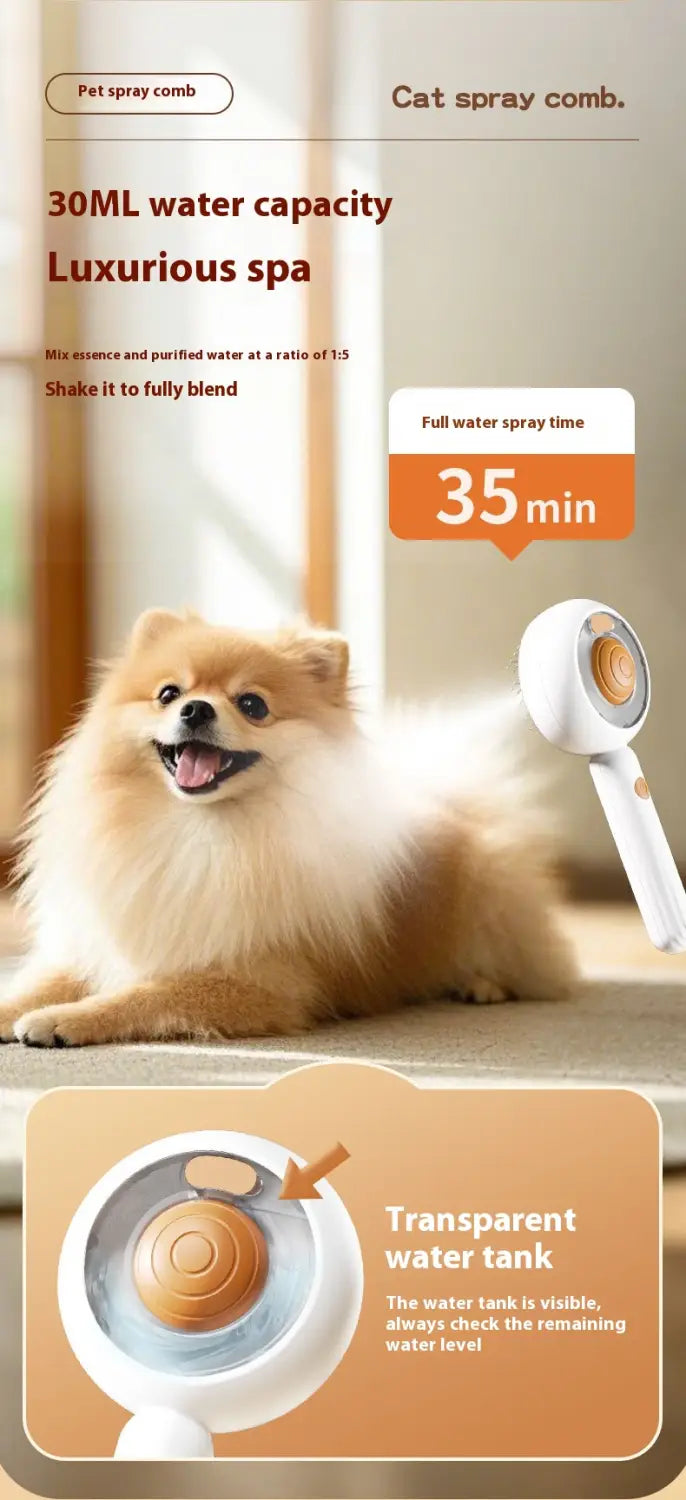 Pet Spray Comb Brush for Cats and Dogs