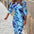 Chic Print Belted Slim Shirt Dress—3/4 Sleeve Lapel - LauBelle Brand