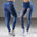 Denim Dark High Waist Jeans for Women - Dark Blue / S