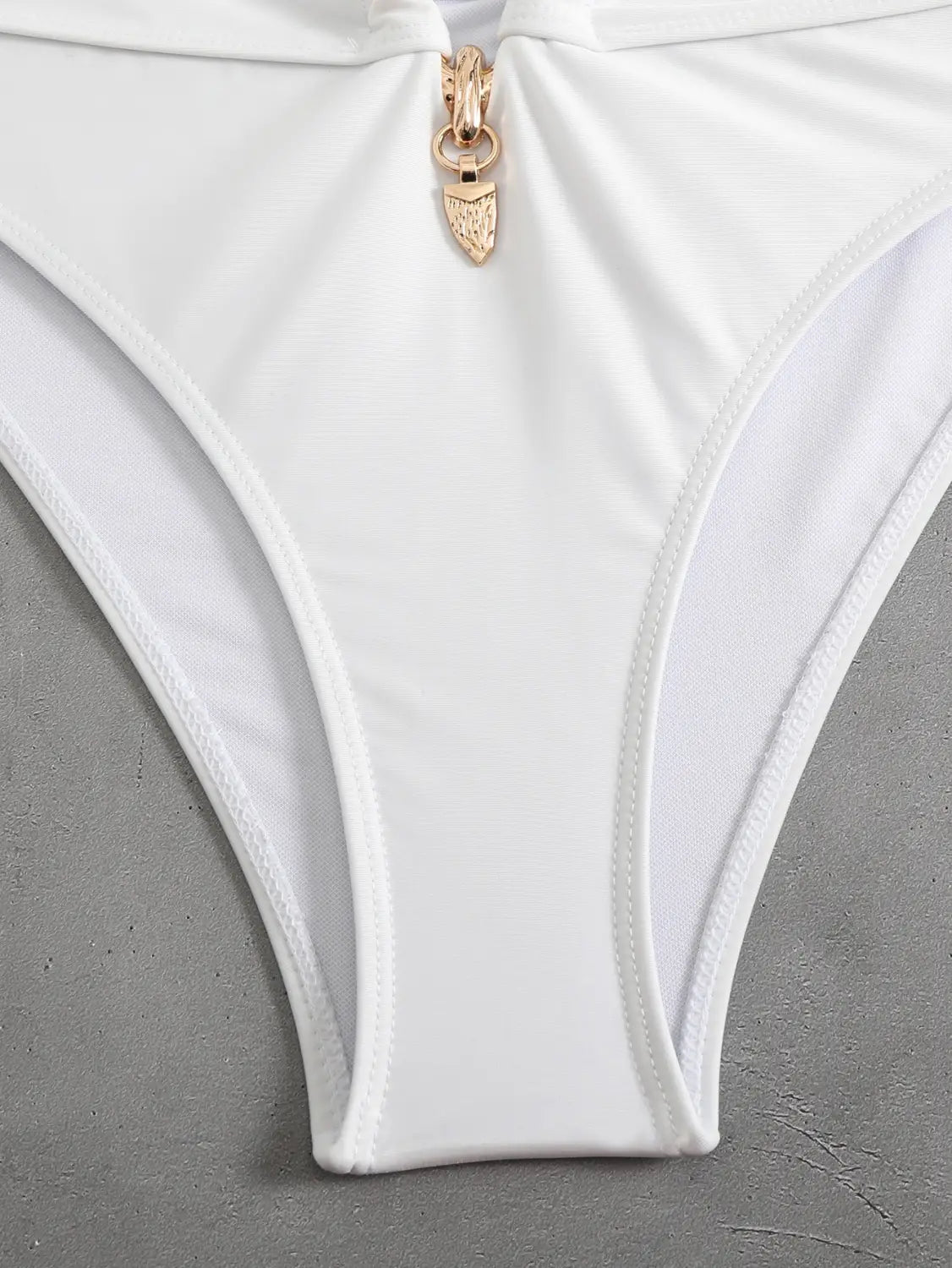 New Solid Color Sexy High Waist Tube Top Split Bikini