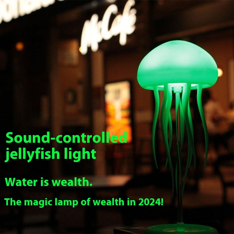 Jellyfish Mood Lamp LED Jellyfish Night Light Portable Jellyfish Lamp Jellyfish Decorations Smart Table Lamp For Bedside Desk - LauBelle