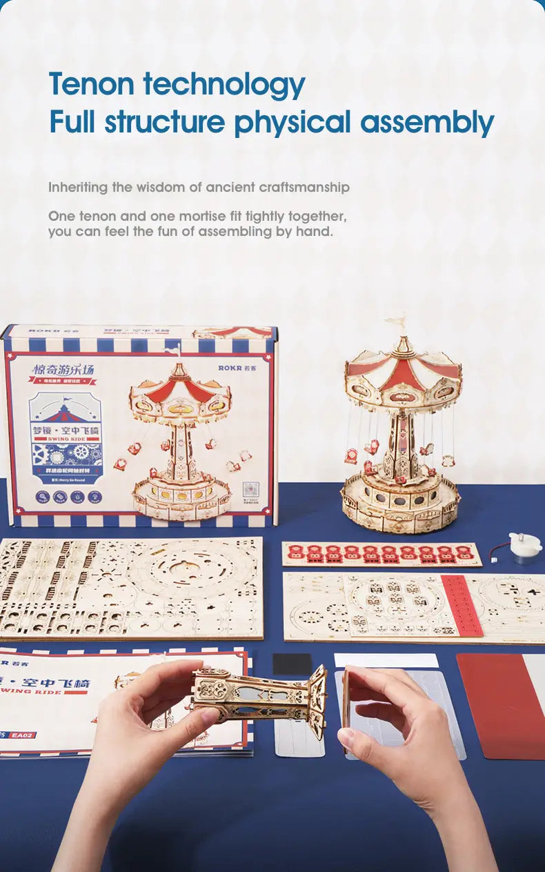Wooden Model Kit 289 Pieces for Ages 8 and Up