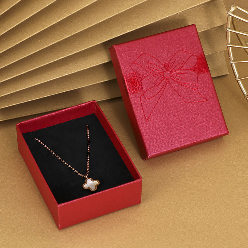 Chic Bow Jewelry Gift Box Set: Necklace & Earrings