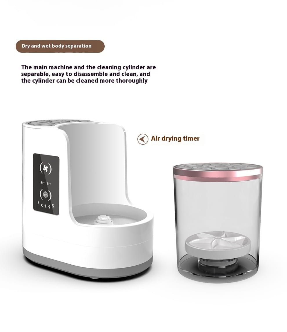 Makeup Brush Cleaning Station with Drying and Disinfecting Chamber