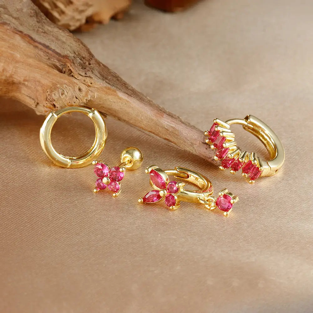 Diamond Butterfly Ear Set with Sparkling Diamonds