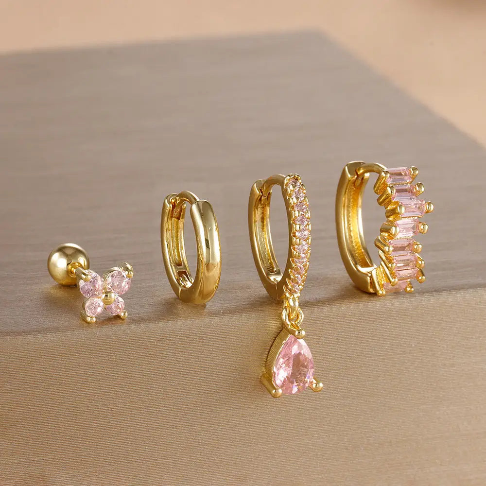 Diamond Butterfly Ear Set with Sparkling Diamonds