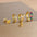 Diamond Butterfly Ear Set with Sparkling Diamonds - Golden Colorful Crystals