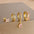 Diamond Butterfly Ear Set with Sparkling Diamonds - Golden Pink Diamond