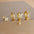 Diamond Butterfly Ear Set with Sparkling Diamonds - Golden White Diamond