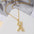 Diamond Crown Letter Necklace Set - Gold / A - 4