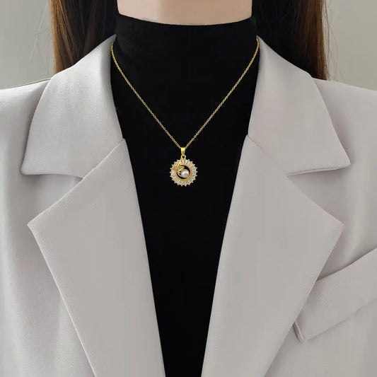 Diamond Leaves Necklace & Earrings Suite