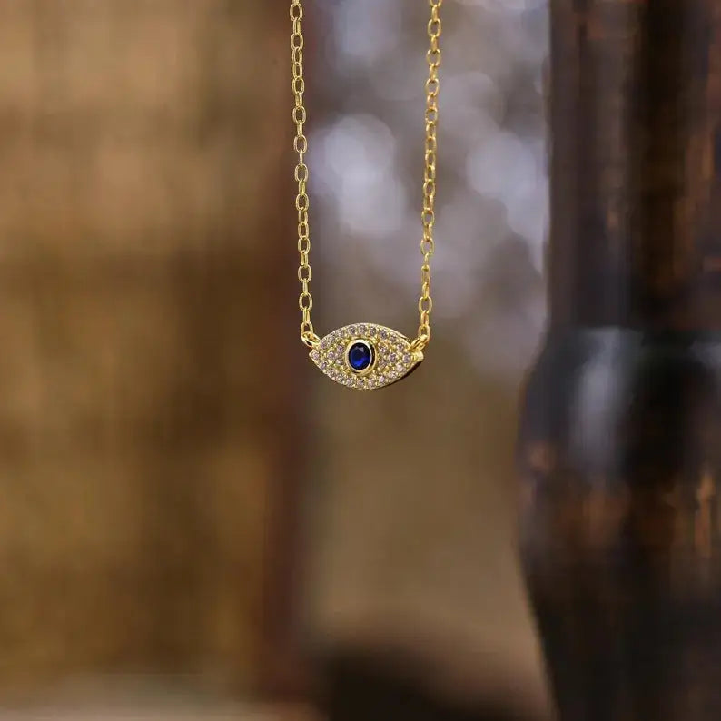 Divine Eye Necklace with Crystal Embellishments