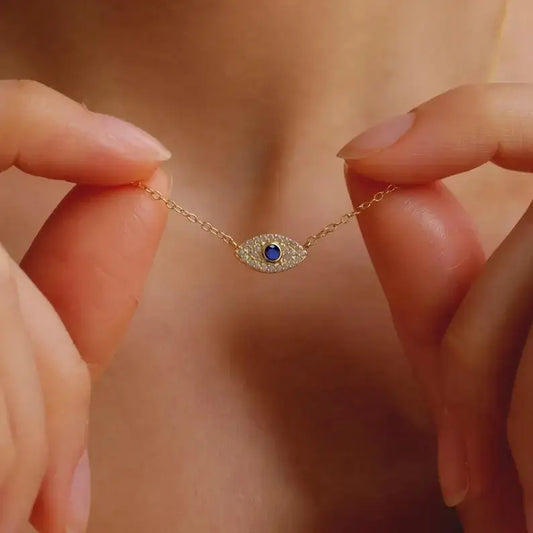 Divine Eye Necklace with Crystal Embellishments