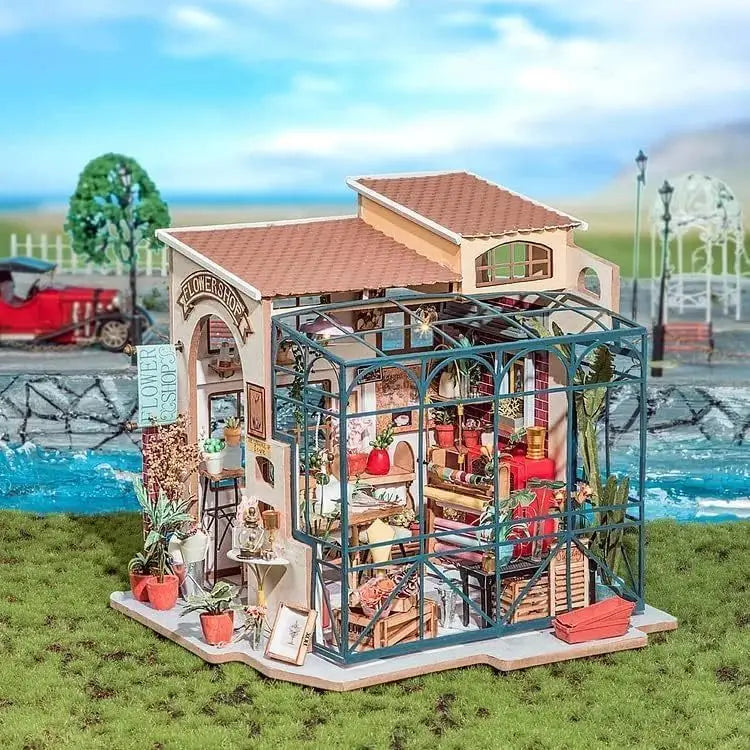 DIY Miniature Dollhouse Kit with LED Lighting and Accessories DG145 5