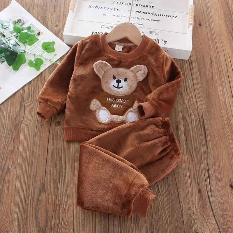 Dreamy Snuggles: Cozy Pajamas & Playtime Suits - Dark brown / 100cm