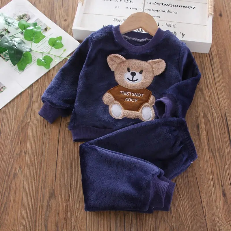 Dreamy Snuggles: Cozy Pajamas & Playtime Suits - Navy Blue / 100cm
