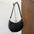 Dumpling Shape PU Suitcase Shoulder Bag with Contrast Color Design - Black