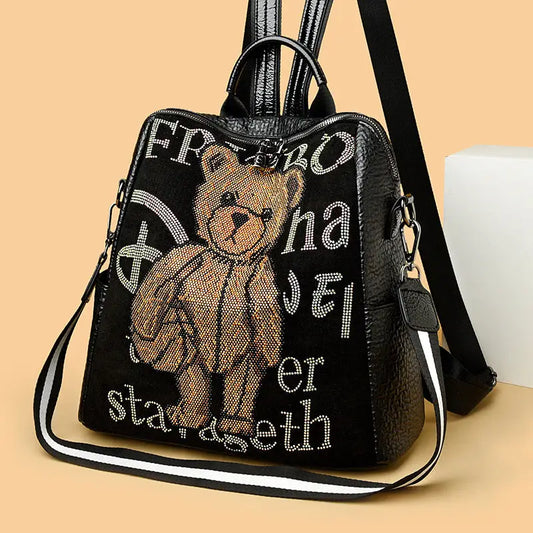 Durable Waterproof Anti-Theft Leisure Travel Bag in Black or Silver